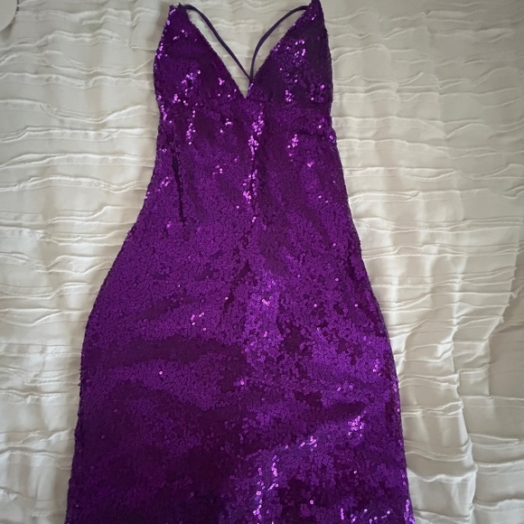 Lucy in the Sky dress purple sequin - Picture 1 of 3